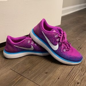 Nike Free Rn Distance Purple Blue Splatter Shoe